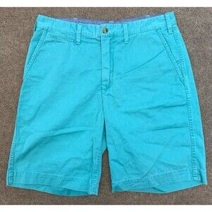 Polo Ralph Lauren Shorts Mens 32 Relaxed Fit Flat Front Chino Pre-Washed Preppy